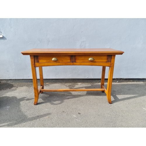 433 - Modern Hardwood Console Table with Two drawers 133cm x 44cm x 82cm - in very good order