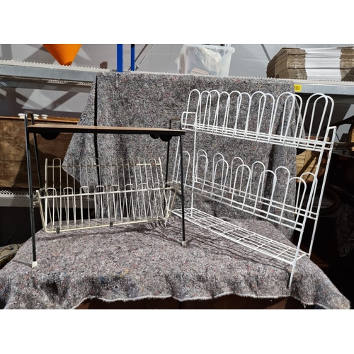 439 - Two Retro Freestanding Wire Magazine Racks