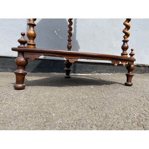 446 - Lovely Early 19th Century Rosewood Barley Twist 4 Tier Corner Etagere / Whatnot - in  good period or... 