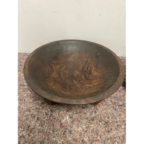 11 - Two Vintage Wood Tureen Hand carved Bowls