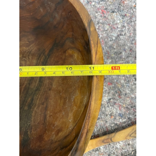 11 - Two Vintage Wood Tureen Hand carved Bowls