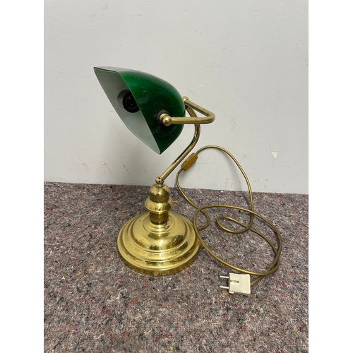 17 - Vintage Brass Bankers Lamp