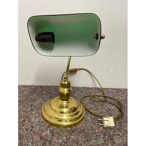 17 - Vintage Brass Bankers Lamp