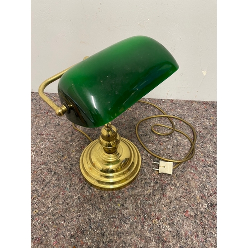 17 - Vintage Brass Bankers Lamp