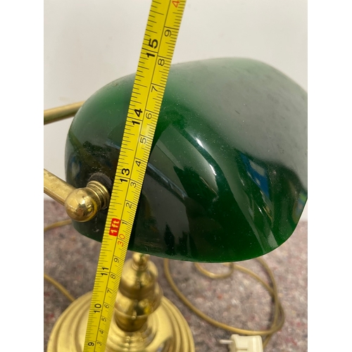 17 - Vintage Brass Bankers Lamp