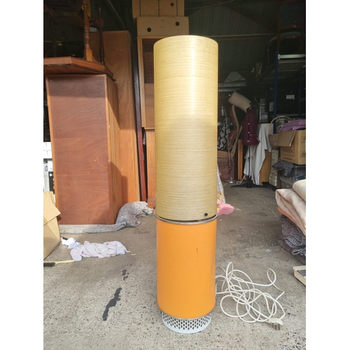 255 - Retro Belling Apollo Tube Fibreglass Floor Lamp with Heater in base untested - 120cm Tall - Dent to ... 