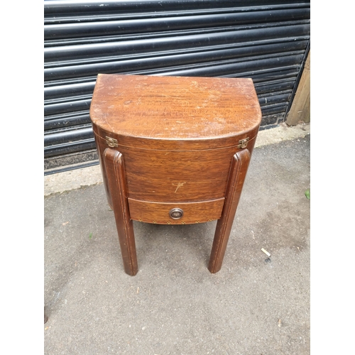 268 - Antique Two drawer Desk / Console Table + Oak Neddle Box