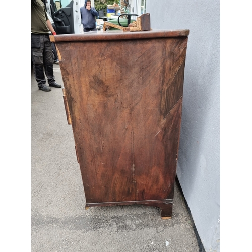 285 - 19th century mahogany 2 over 3 chest of drawers - A/F