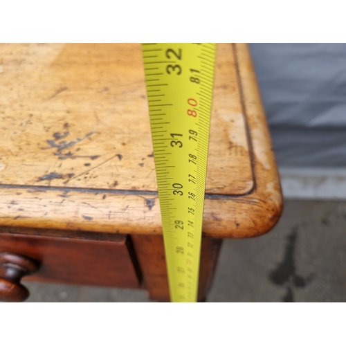 293 - Antique Pine Console Table with two draws - 47cm x 74cm x 91cm