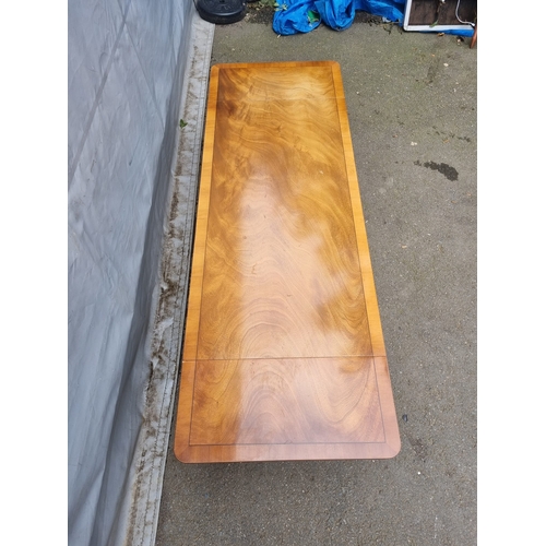 300 - Vintage Low Rise Drop Leaf Coffee Table 152cm x 53cm x 44cm