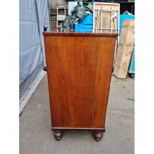 302 - Antique Mahogany 2 over 3 chest of drawers - 109cm x 107cm x 51cm