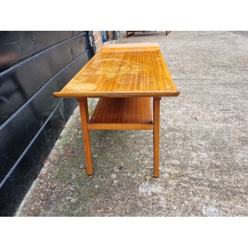 346 - Mid Century Myers Teak Coffee Table - Top A/F