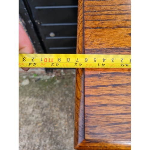 347 - Vintage Oak bookcase with adjustable shelves -107cm x 34cm x 138cm