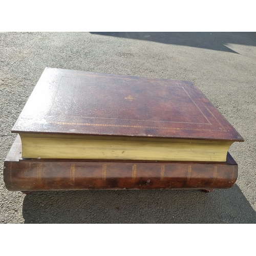 350 - Vintage Designer Coffee Table with Drawers in Shape of Leather bound books