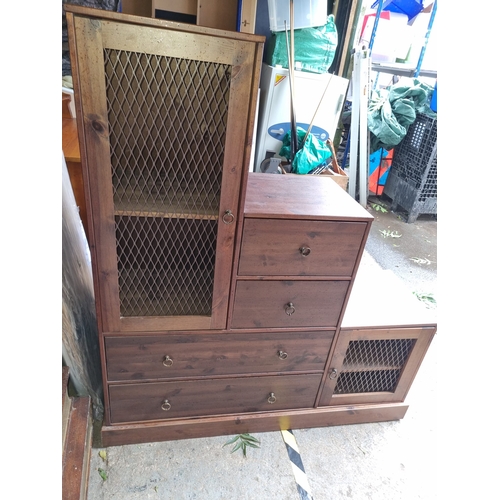 351 - Modern Graduating Display Cabinet with Drawers