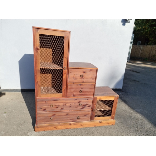 351 - Modern Graduating Display Cabinet with Drawers