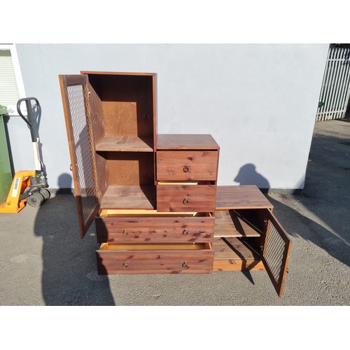 351 - Modern Graduating Display Cabinet with Drawers