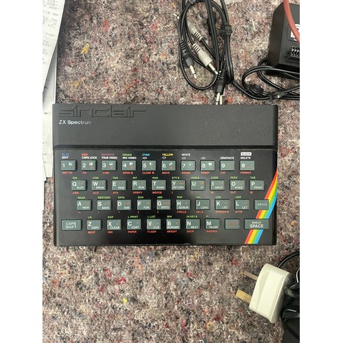 21 - Vintage Sinclair ZX Spectrum Computer , + Printer, printer paper, instructions + others - untested