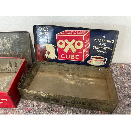 27 - Collection of vintage tins including OXO