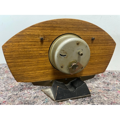 32 - 1950's Metamec Mantle Clock + German Haller Glass Dome Anniversary Clock - both seem operational but... 