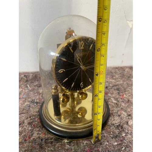 32 - 1950's Metamec Mantle Clock + German Haller Glass Dome Anniversary Clock - both seem operational but... 