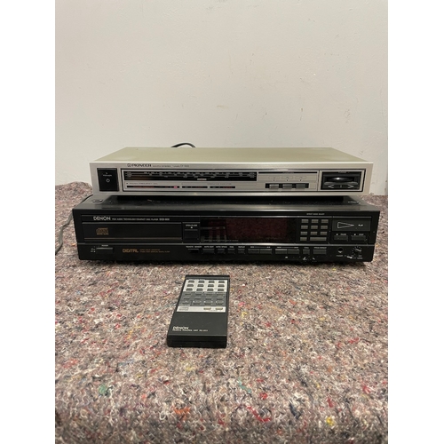 38 - Pioneer Stereo Tuner TX-560L (powers up) + Denon CD player DCD 800 includes remote (not tested no pl... 