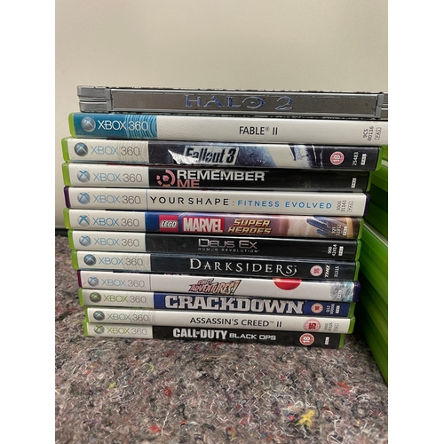 121A - Collection of 23 Xbox 360 games all disc correct and present , 1 Xbox Limited Edition Tin Halo 2, + ... 