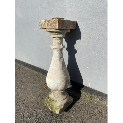 372 - Three Vintage Stone Pillar / Garden Ornaments