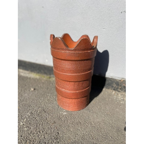 376 - Vintage Terracota Chimney Pipe / Garden planter + 1 other