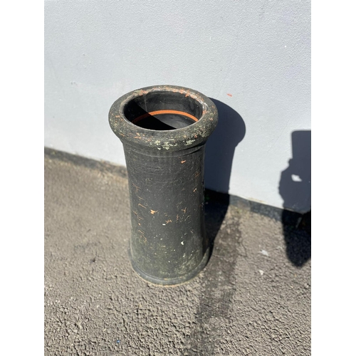 376 - Vintage Terracota Chimney Pipe / Garden planter + 1 other