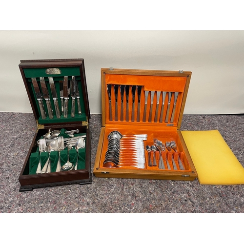 157 - Two cutlery cases with contents - look complete