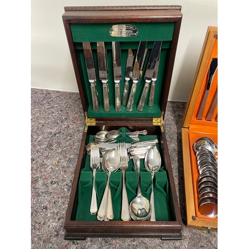 157 - Two cutlery cases with contents - look complete