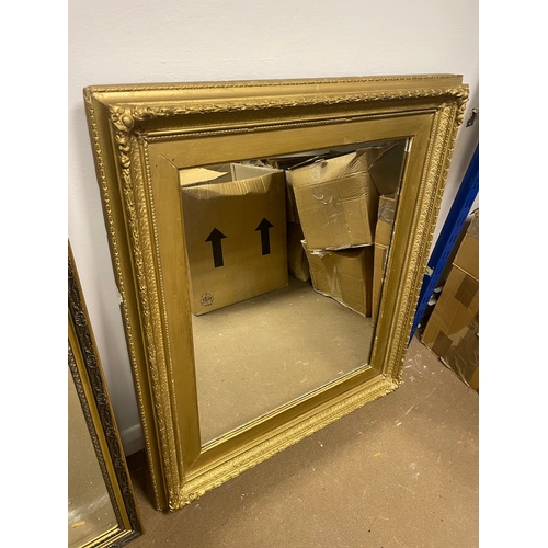 169 - Two vintage / antique rectangle wall mirrors