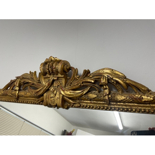 169A - Large Ornate Gilt Over Mantle Wall Mirror - in very good order 140cm x 123cm