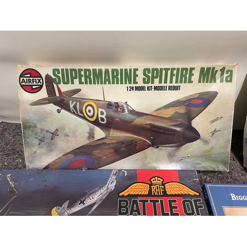 176 - Collection of Air Fix model planes, models / board games + others all appear complete and unused but... 