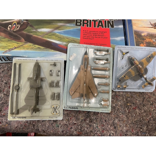 176 - Collection of Air Fix model planes, models / board games + others all appear complete and unused but... 