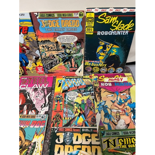 197 - Collection of 1980's 2000AD Judge Dreed + others comics