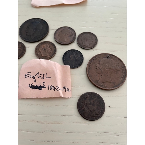 202 - 18th-20th century English and French Coins