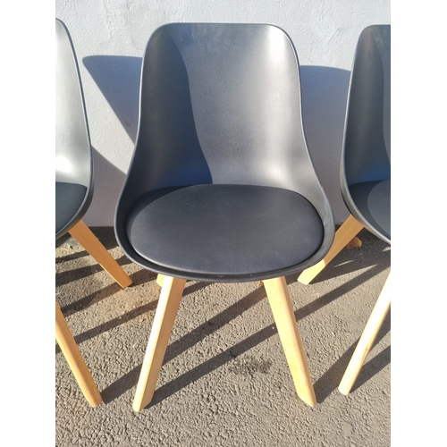 230 - 4 Black Modern Design Dining Chairs