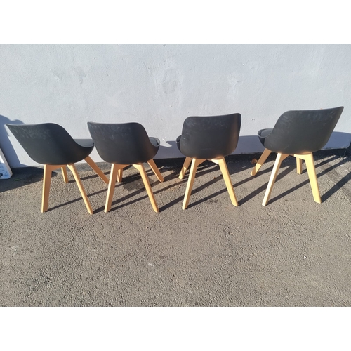 230 - 4 Black Modern Design Dining Chairs