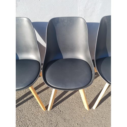 231 - 6 Black Modern Design Dining Chairs