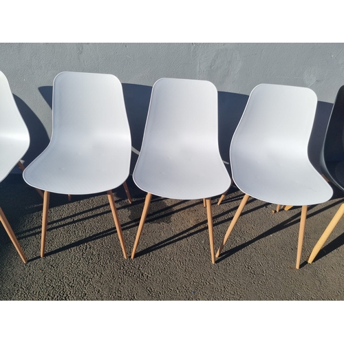 234 - Collection of 9 various modern design chairs - includes a pair of pink Magis Air Chairs by Jasper Mo... 