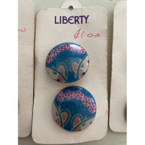 224 - Three Vintage 1970/80's unused Liberty Clip earrings - made in Denmark on card