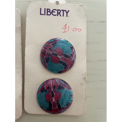 224 - Three Vintage 1970/80's unused Liberty Clip earrings - made in Denmark on card