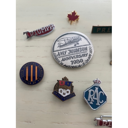 229 - Collection of enamel pin badges + others