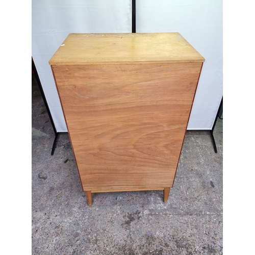 470 - Vintage tall boy chest of 6 drawers - A/F 65cm x 46cm x 116cm