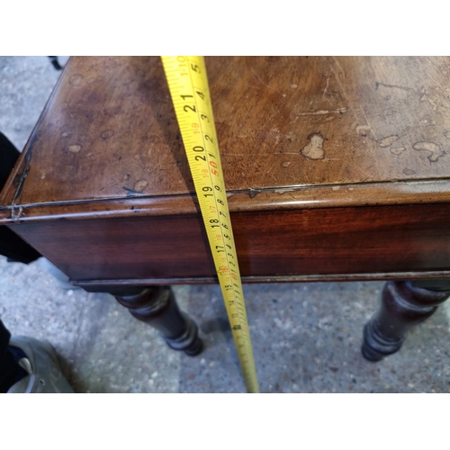 471 - 19th century mahogany stool + cane side table