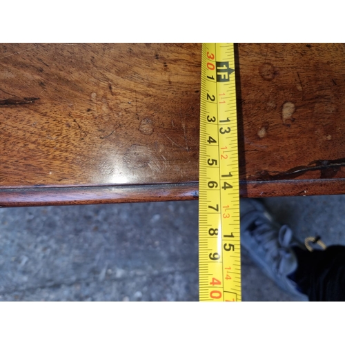 471 - 19th century mahogany stool + cane side table