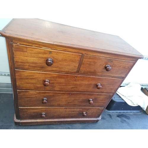 474 - Antique Pine 2 over 3 chest of drawers