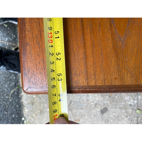 477 - Mid Century Teak G Plan Plank Coffee Table with Glass Top Insert and floating shelf by V B Wilkins -... 